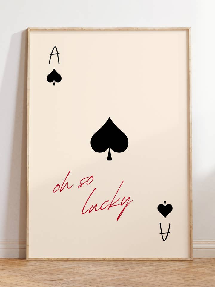 Feeling Lucky Print | Modern Wall Art | Home Poster for wholesale by By Honey Studios