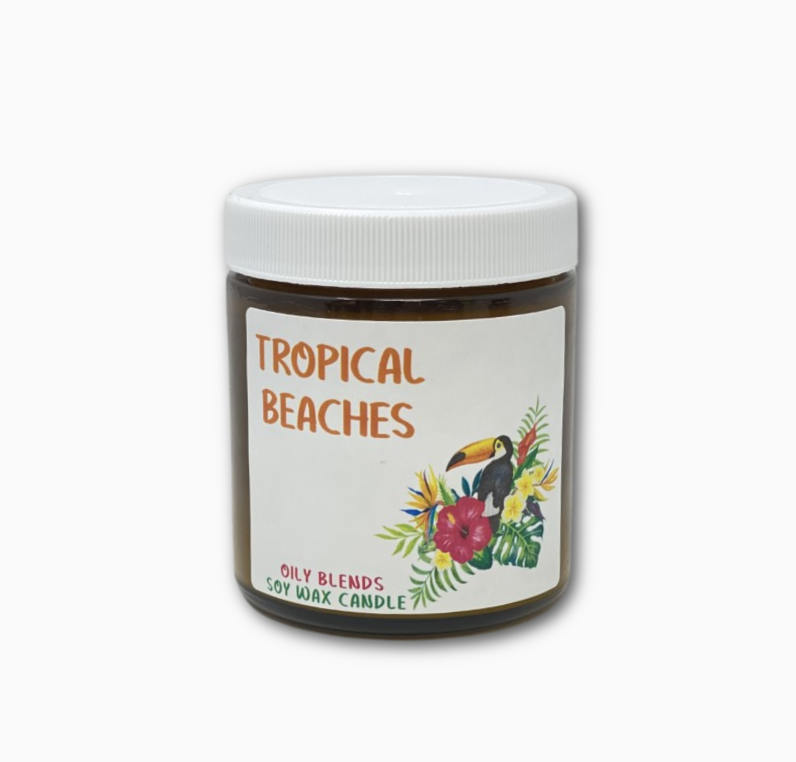 Oily Blends - Wholesale Jar/Filled Candle - Summer Small Candles - 25 Hour Burn Time Soy Wax Candles4