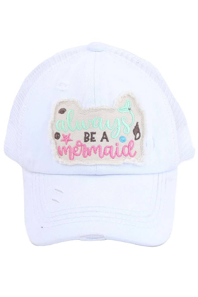 Hana - Venta al por mayor Gorras de béisbol - Niños - Gorra de poni con parche «ALWAYS BE A MERMAID» de C.C Kids5