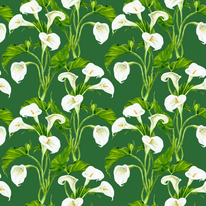 Papier d'emballage écologique Calla Lily Loose Arrangement pour la vente par Waterleaf Paper Co.