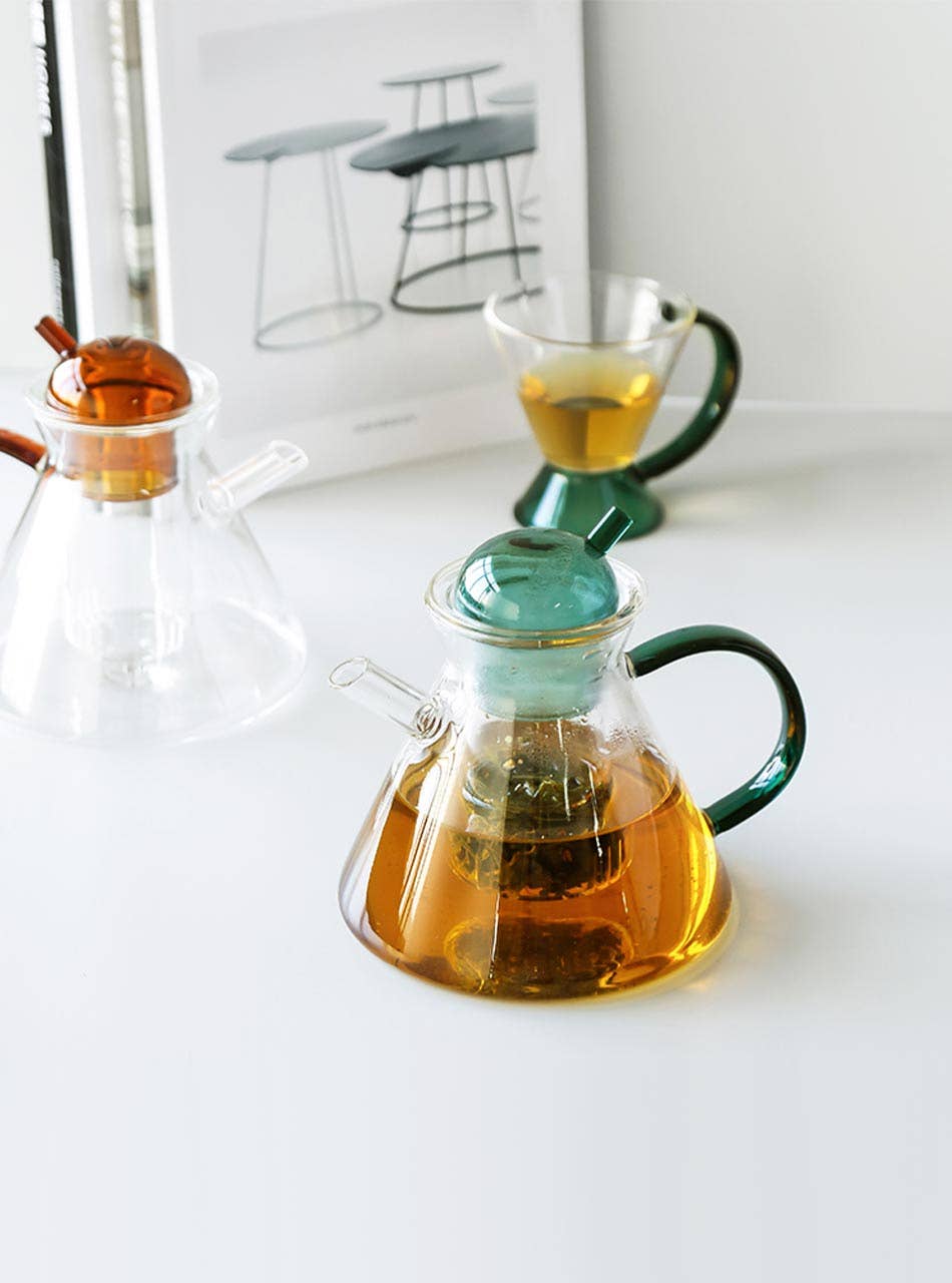 TUTU Home - Vente Théière - Théière en verre borosilicate "Grun" – Accent vert 500 ml3