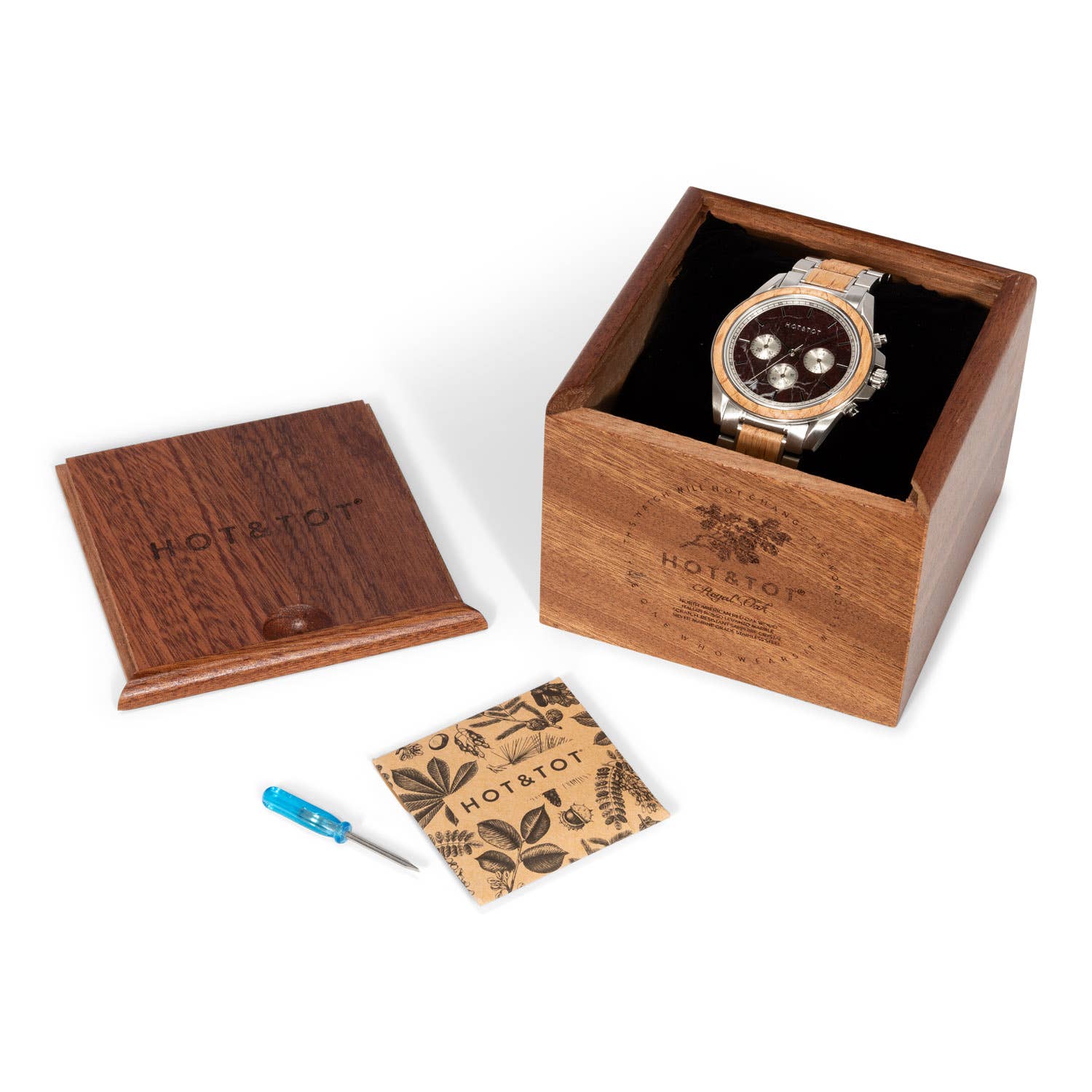 HOT&TOT - Wholesale Wrist Watch - Men's - ROYAL OAK | Wood watch for men | Marble | Oak | Sustainable8
