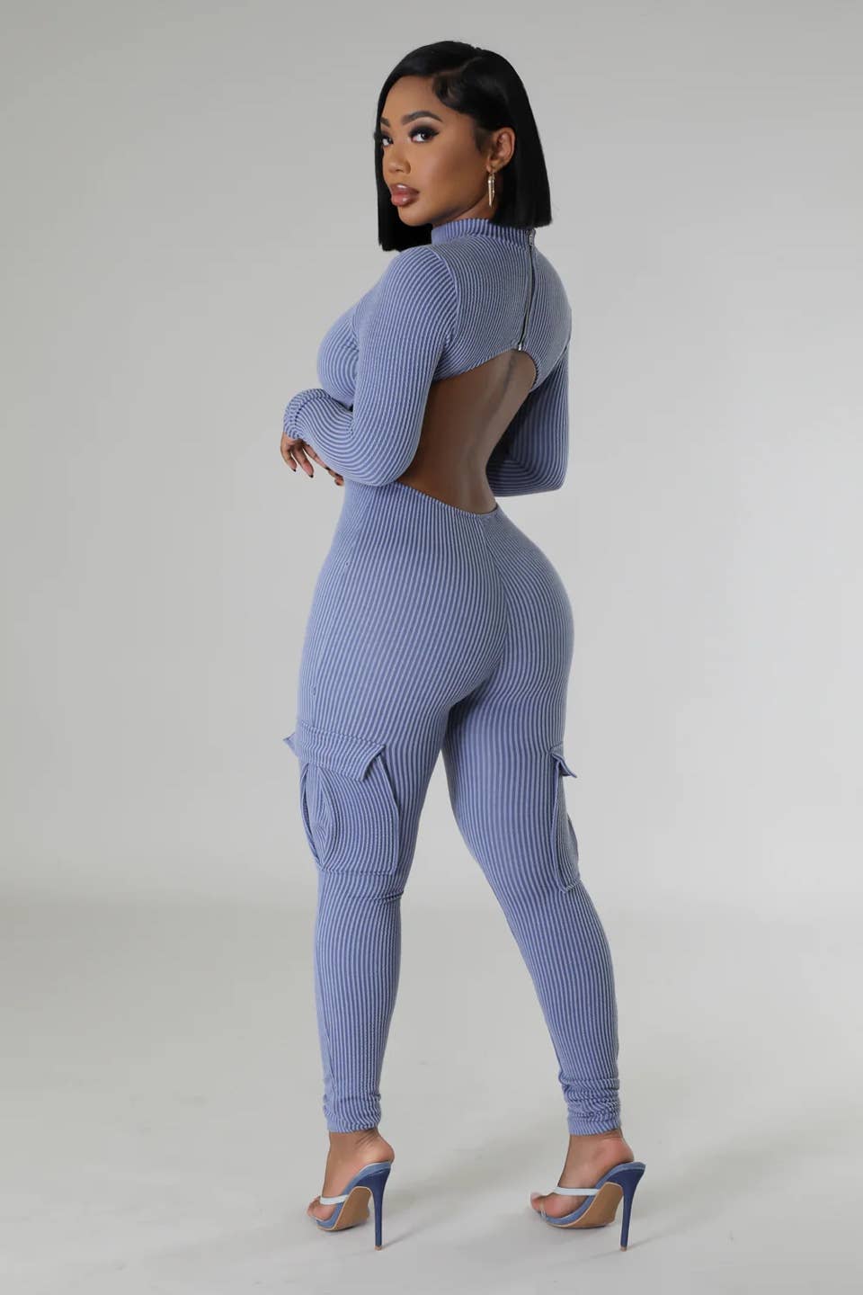 Boswell - Wholesale Jumpsuit - Women's - POCKET DETAIL OPEN BACK JUMPSUIT3