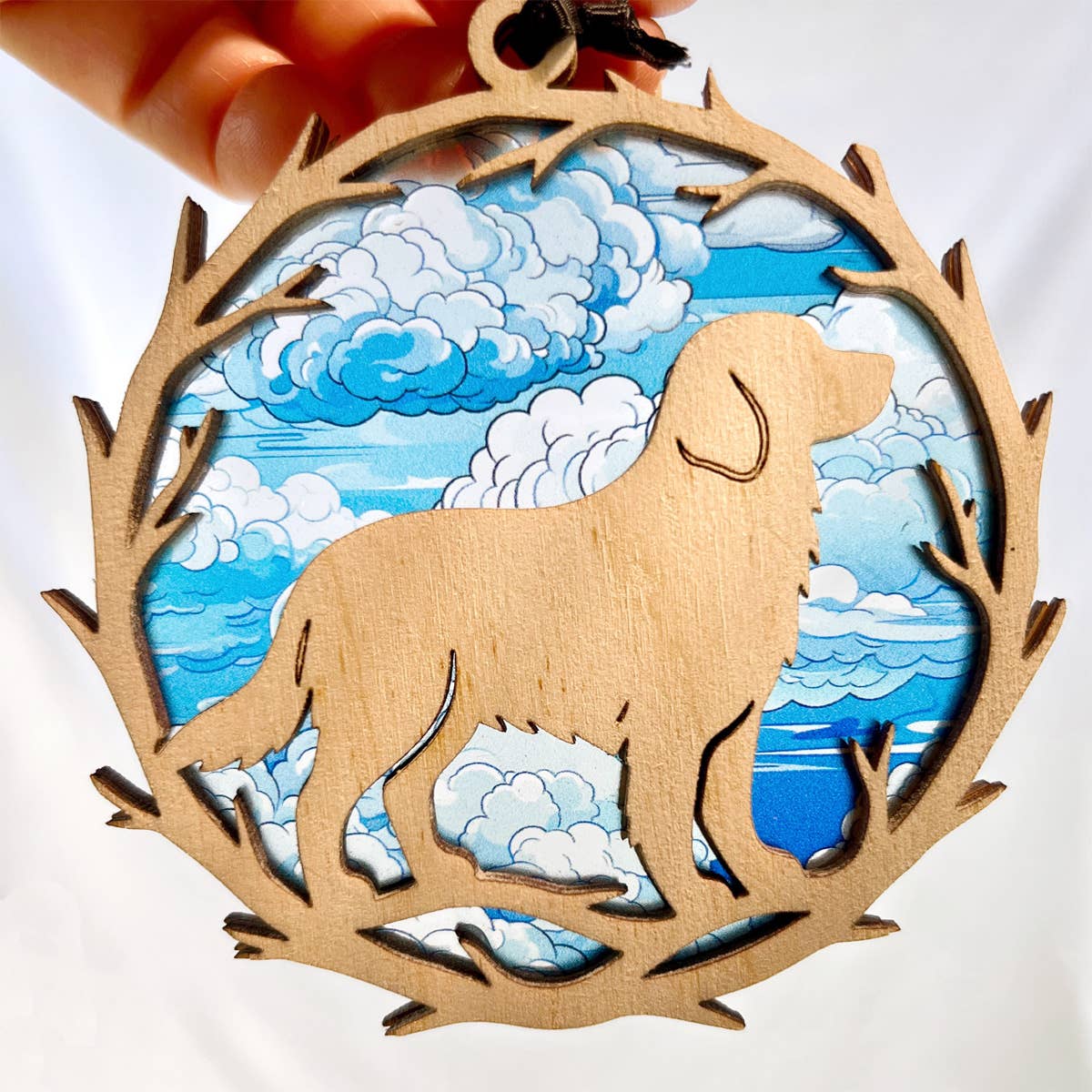 Squirrel Tacos Papercuts - Wholesale Ornament - Golden Retriever Ornament – Dog Lover Holiday Decor3