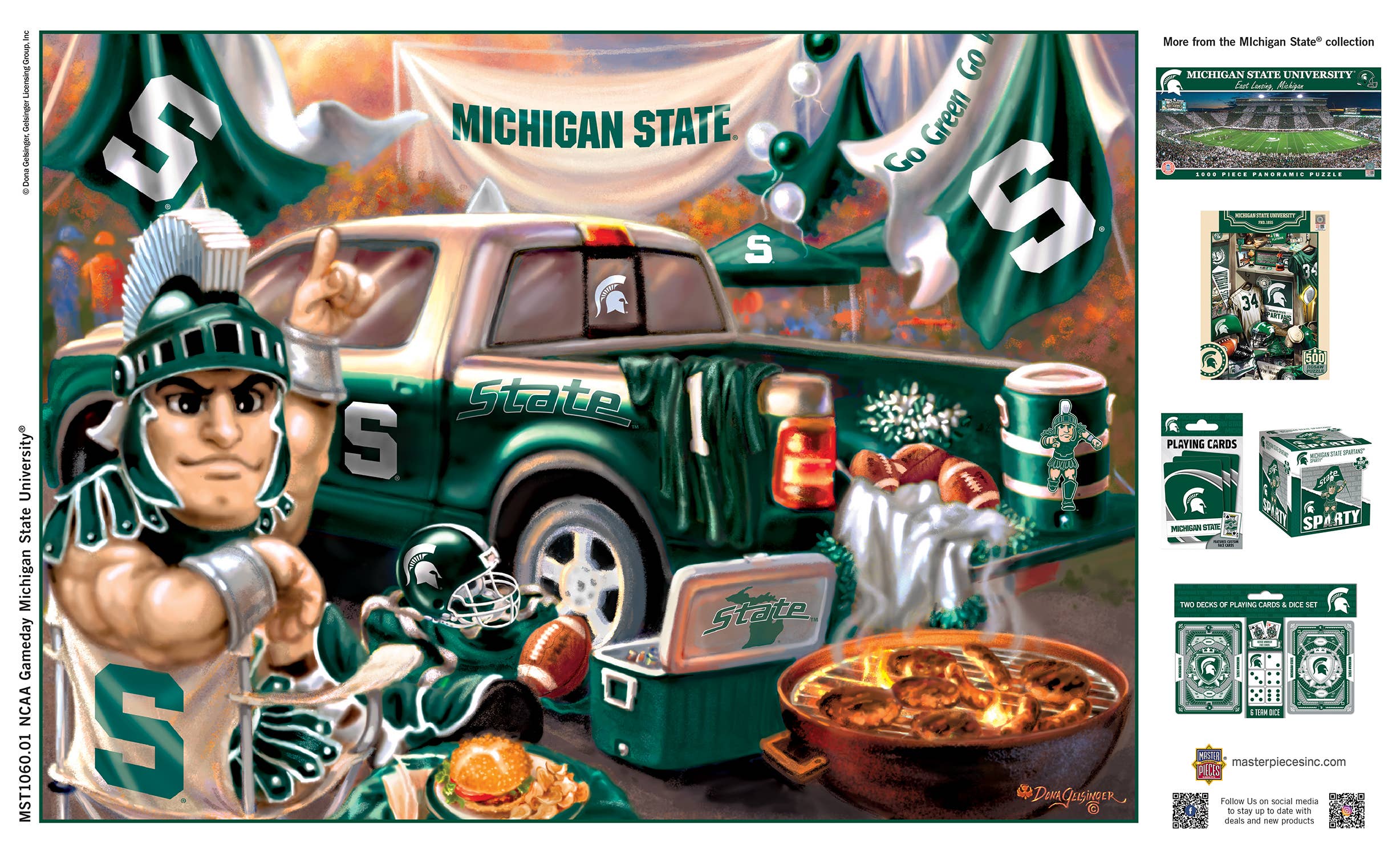 Masterpieces Puzzles - Wholesale Puzzle - Adult - Michigan State Spartans - Gameday 1000 Piece Puzzle3