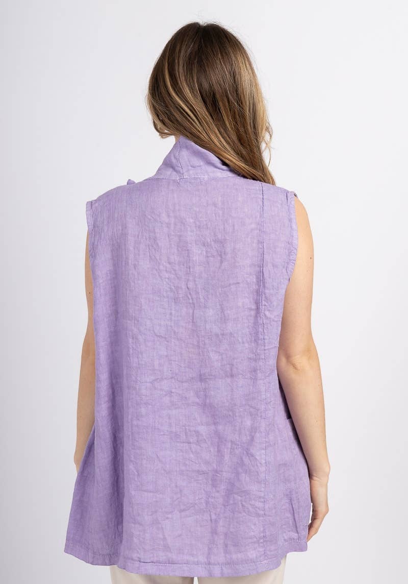 LINEN & COTTON HOUSE – Großhandel Oberbekleidungsweste – Damen – WESTE AUS LEINEN 5172 BESTSELLER FRÜHLINGS- UND SOMMERKLEIDUNG 40