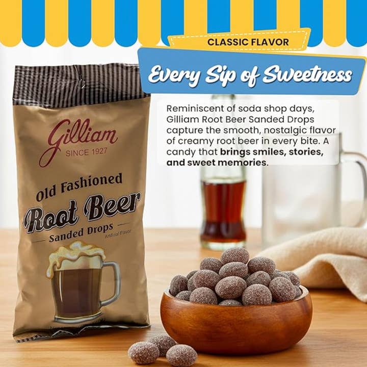 Quality Candy Company - Wholesale Hard Candy - Gilliam Root Beer Drops 12ct 3