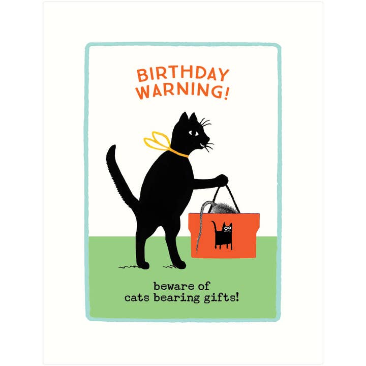 Warning! | Birthday Greeting Card for wholesale by Lucca Paperworks
