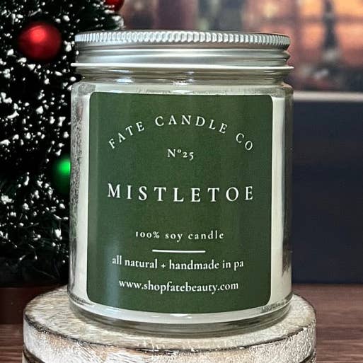 Mistletoe Non-Toxic Candle (Pine + Camphor) for wholesale by Fate Naturals