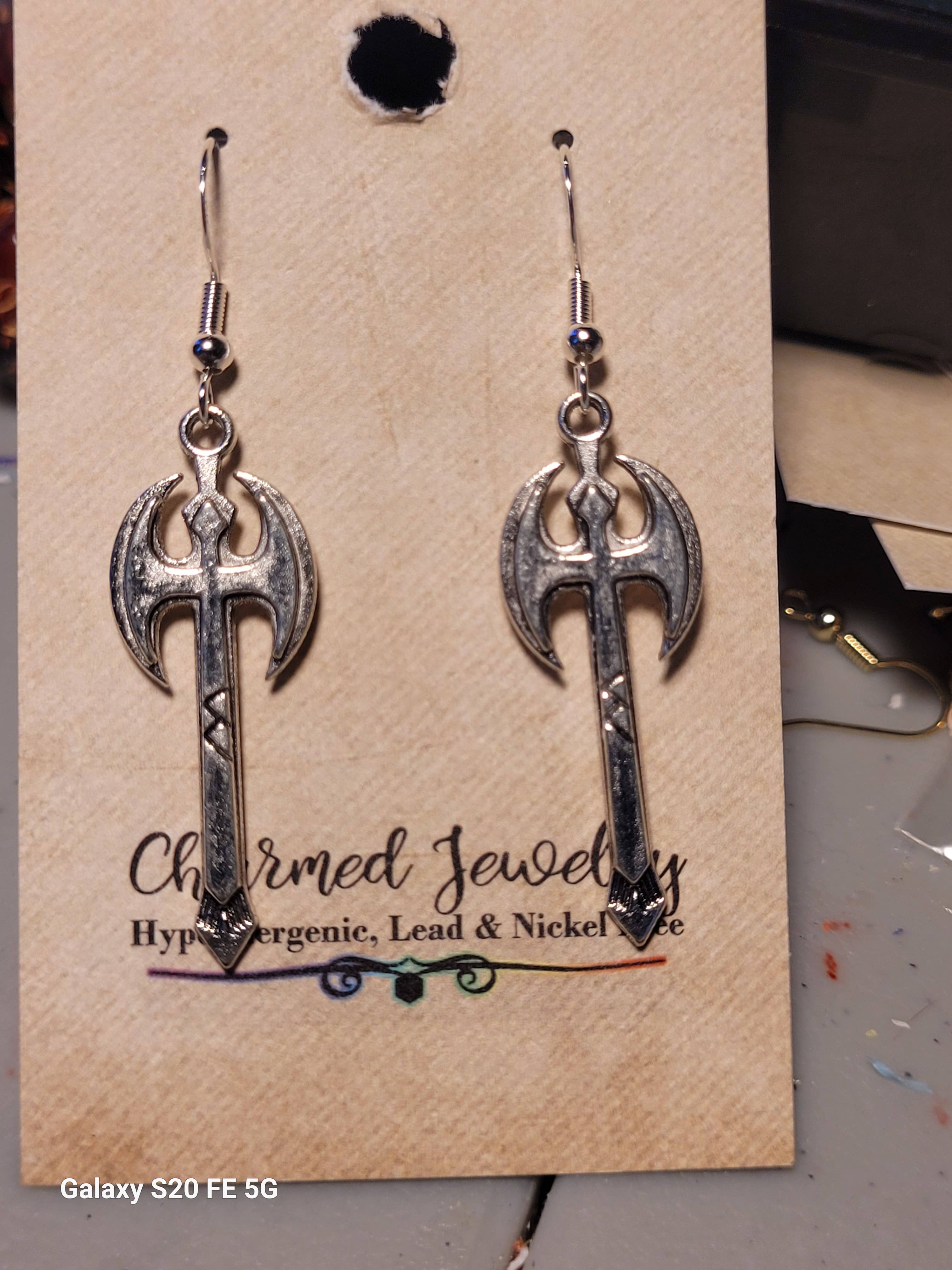 Con-Quest Crafts - Vente Boucles d'oreilles pendantes - Boucles d’oreilles et colliers à thème fantasy, gothique, RPG et gaming10