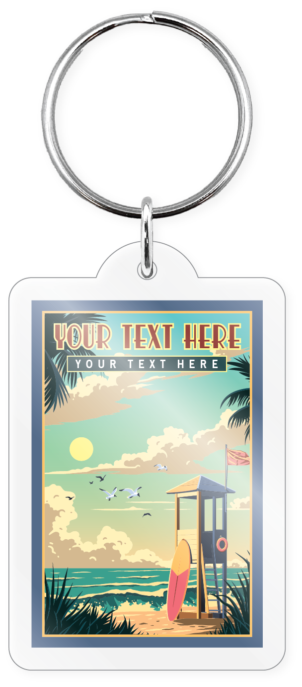 Morris Magnets – wholesale Keychain – Unisex – Keychain - Beachside Travel Poster0
