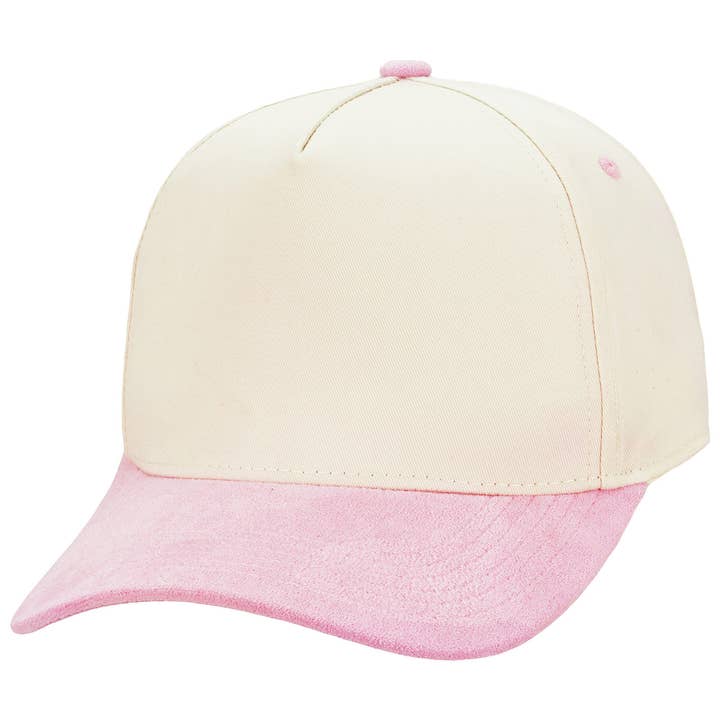 Cap Zone - Vente Casquette de baseball – unisexe - Casquette de Baseball à 5 Panneaux Beige avec Visière Courbée en Suède Végan31