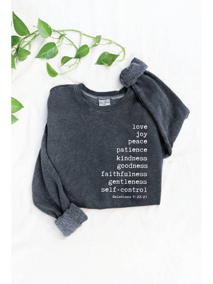 OAT COLLECTIVE - Wholesale Graphic Sweatshirt - Women's - THE FRUIT OF THE SPIRIT Mineral Graphic Sweatshirt