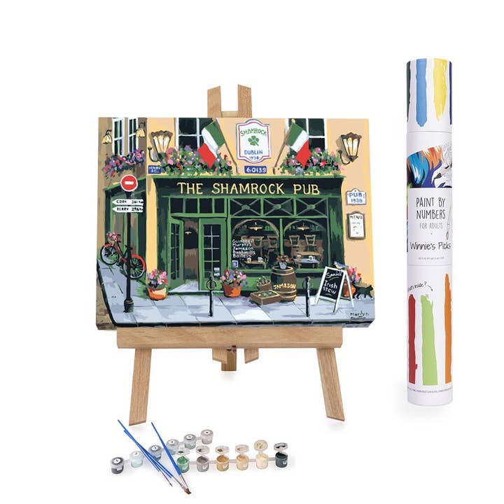 Winnie's Picks - Wholesale DIY Craft Kit - The Shamrock Pub - Paint By Numbers Kit - Mens Gifts