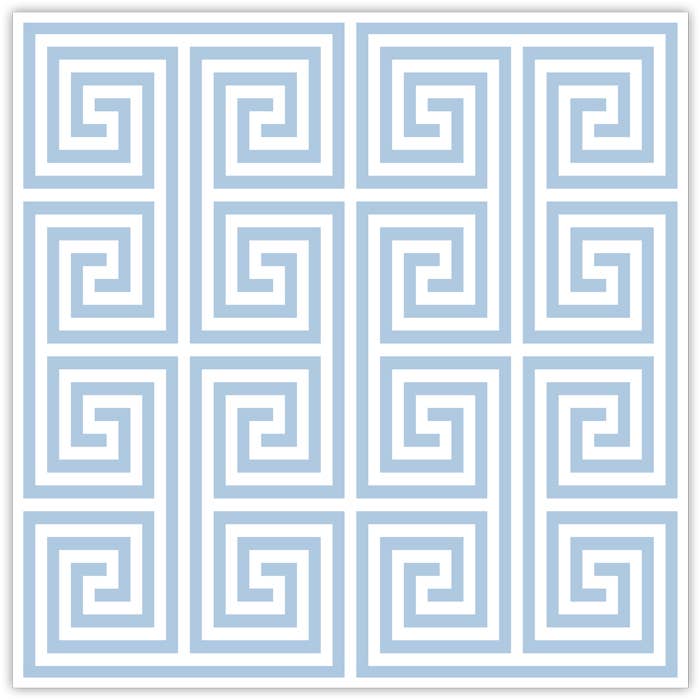 Grieks sleutelpatroon Franse blauwe vierkante placemat voor wholesale door RosanneBeck Collections