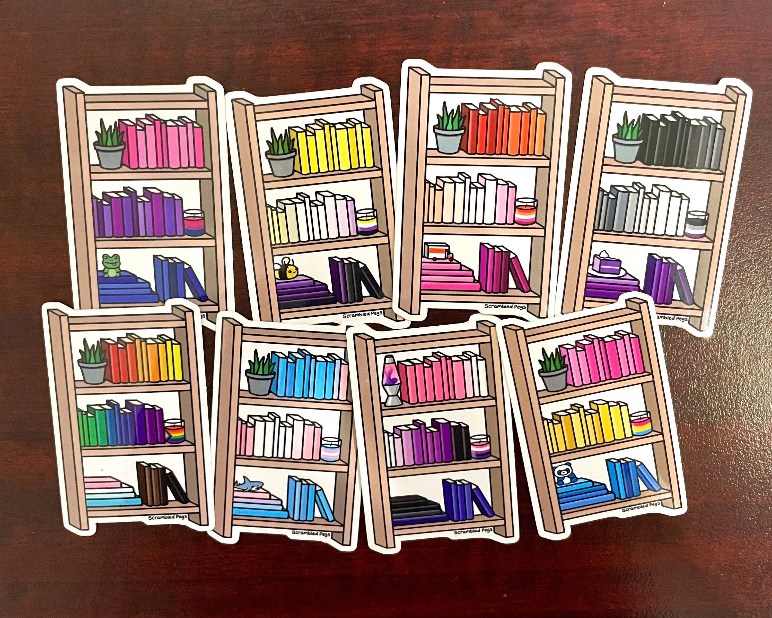 Scrambled Pegs – wholesale Sticker – Bisexual Pride Waterproof Sticker for Bookshelf &amp; Laptop5