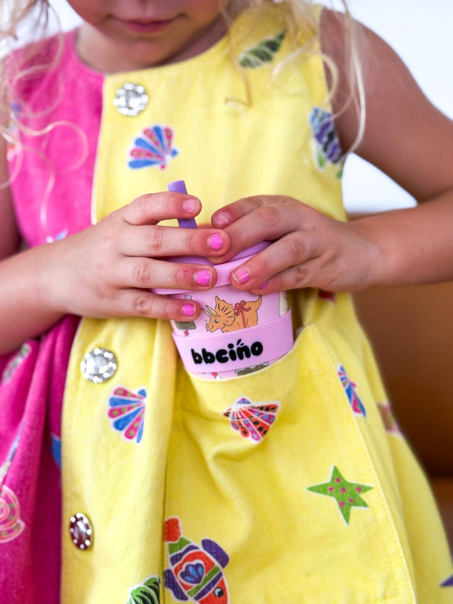 BBcino - Wholesale Drinking Glass/Cup - Kids & Baby - Santa’s Little Sipper in Pink - 120ml (STRAW INCLUDED)1