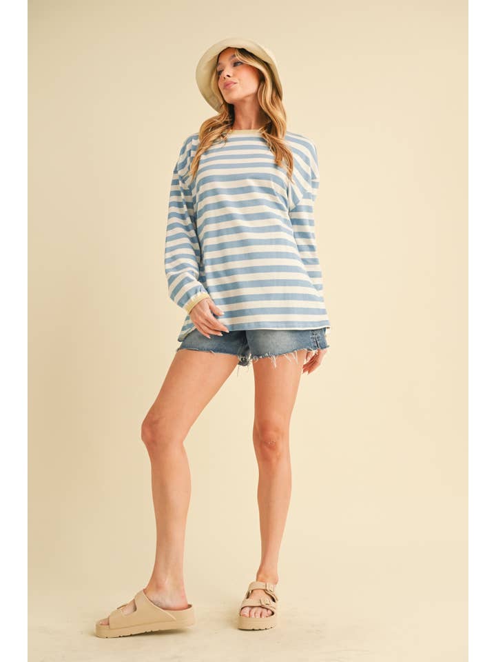 AEMI + CO - Wholesale Knit Top - Women's - 8433FN Onida Stripe Top8