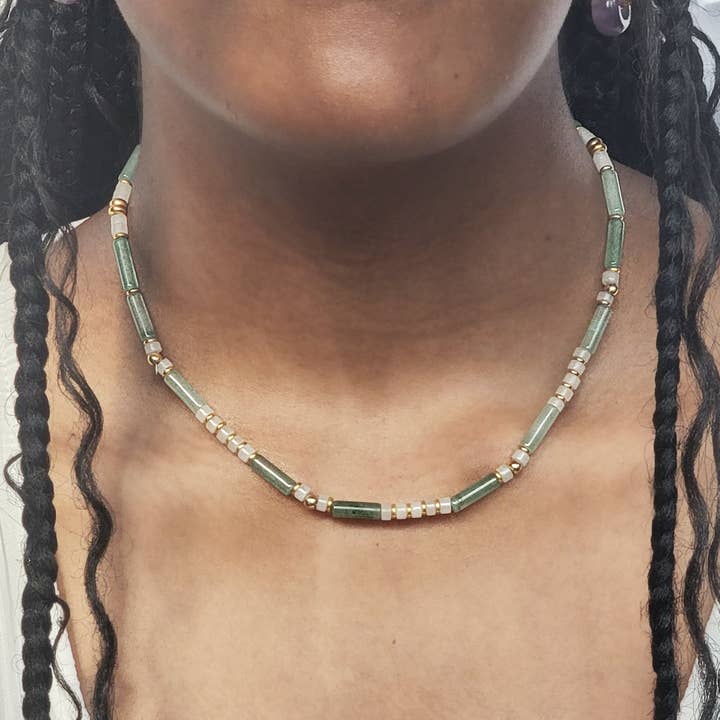 Grøn aventurin halskæde for engroshandel hos The Casson Collection