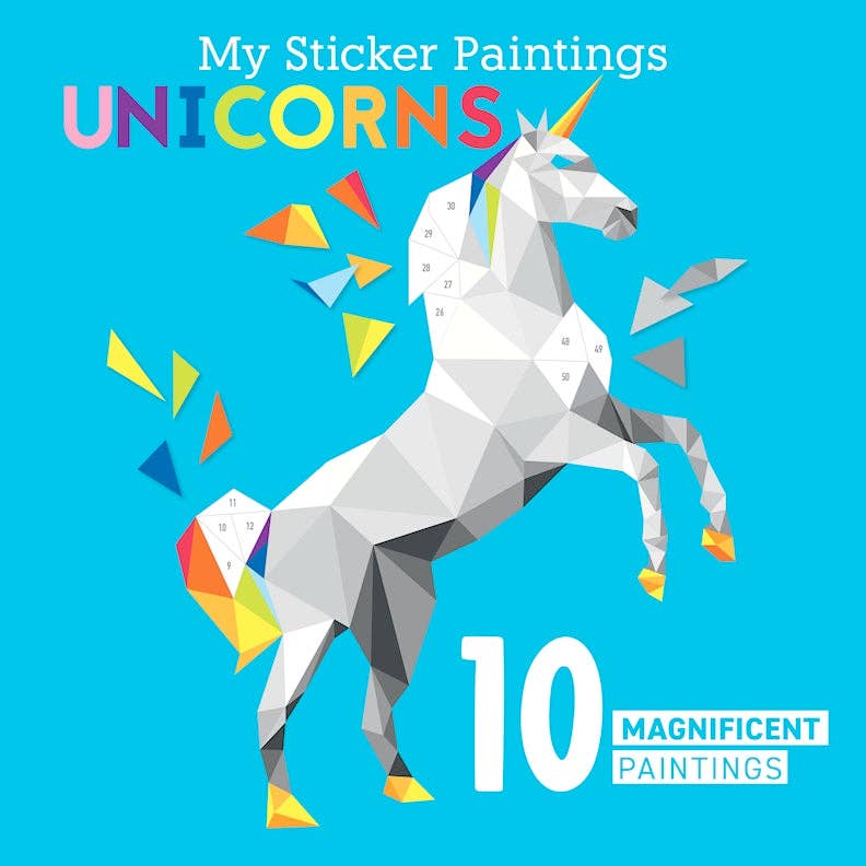 Fox Chapel Publishing - Wholesale Coloring & Activity Book - Kids & Baby - My Sticker Paintings: Unicorns - Children's Activity Book0