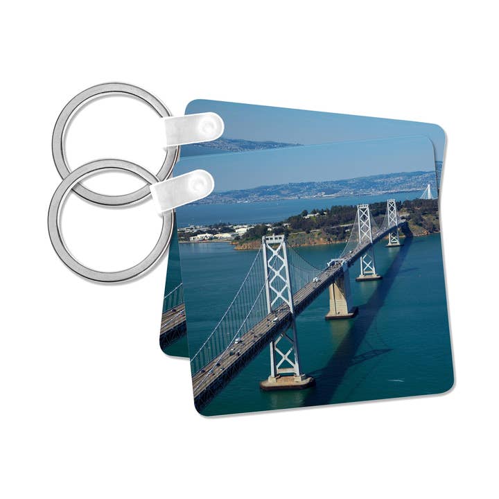 3dRose - Wholesale Keychain - Unisex - 3dRose, USA, California, San Francisco–Oakland Bay Bridge, Key Chain0