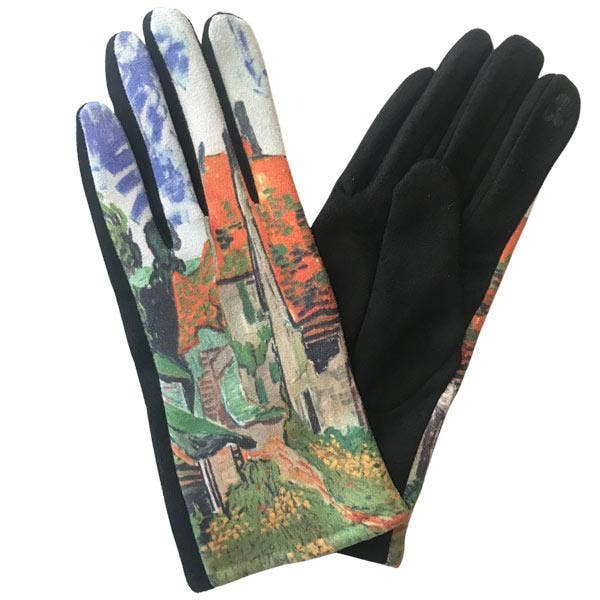 The Magic Scarf Company - Wholesale Gloves - Women's - 3709 - Art Design Touch Screen Gloves6