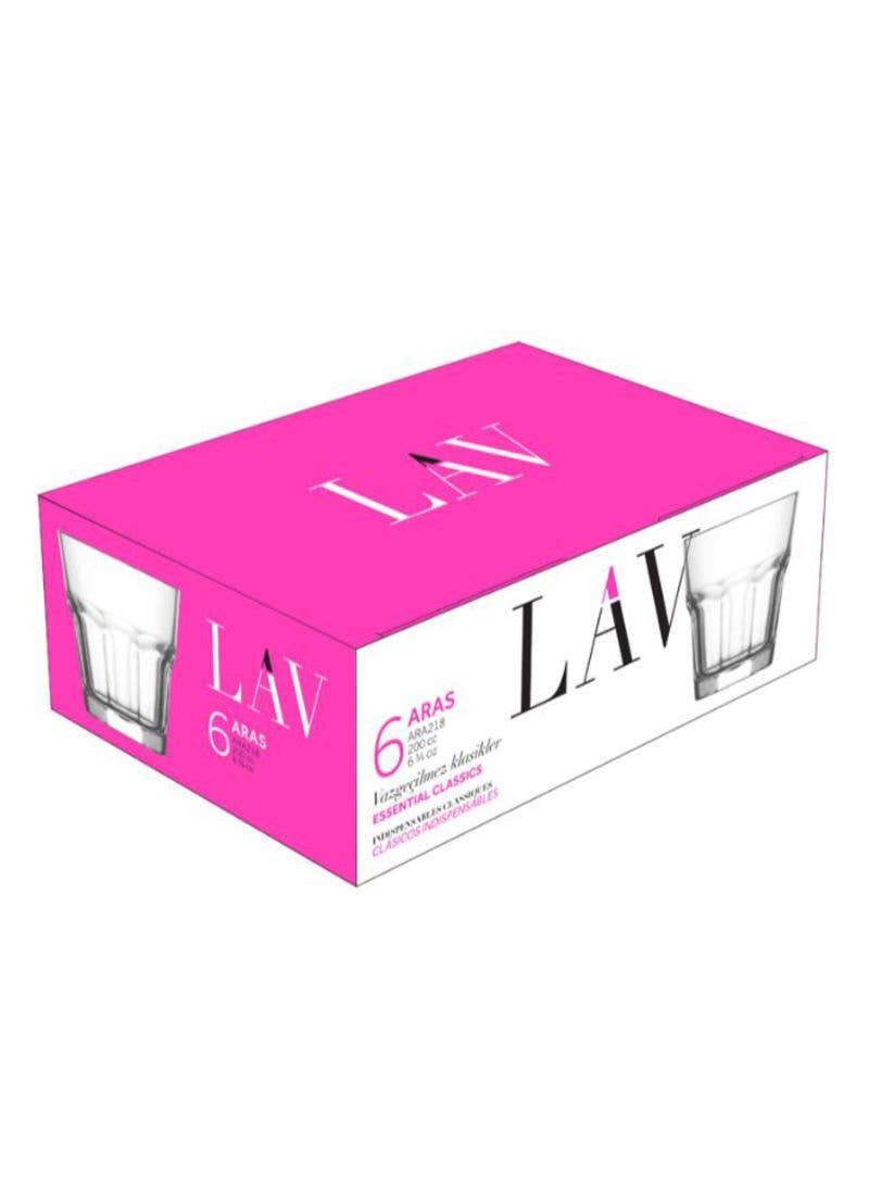 Hakan - Wholesale Drinking Glass/Cup - Water Drinking Glasses Set of 6, Glass Tumbler 6.7 oz5