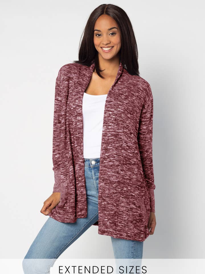 Campus Cardigan in Maroon for wholesale on Faire