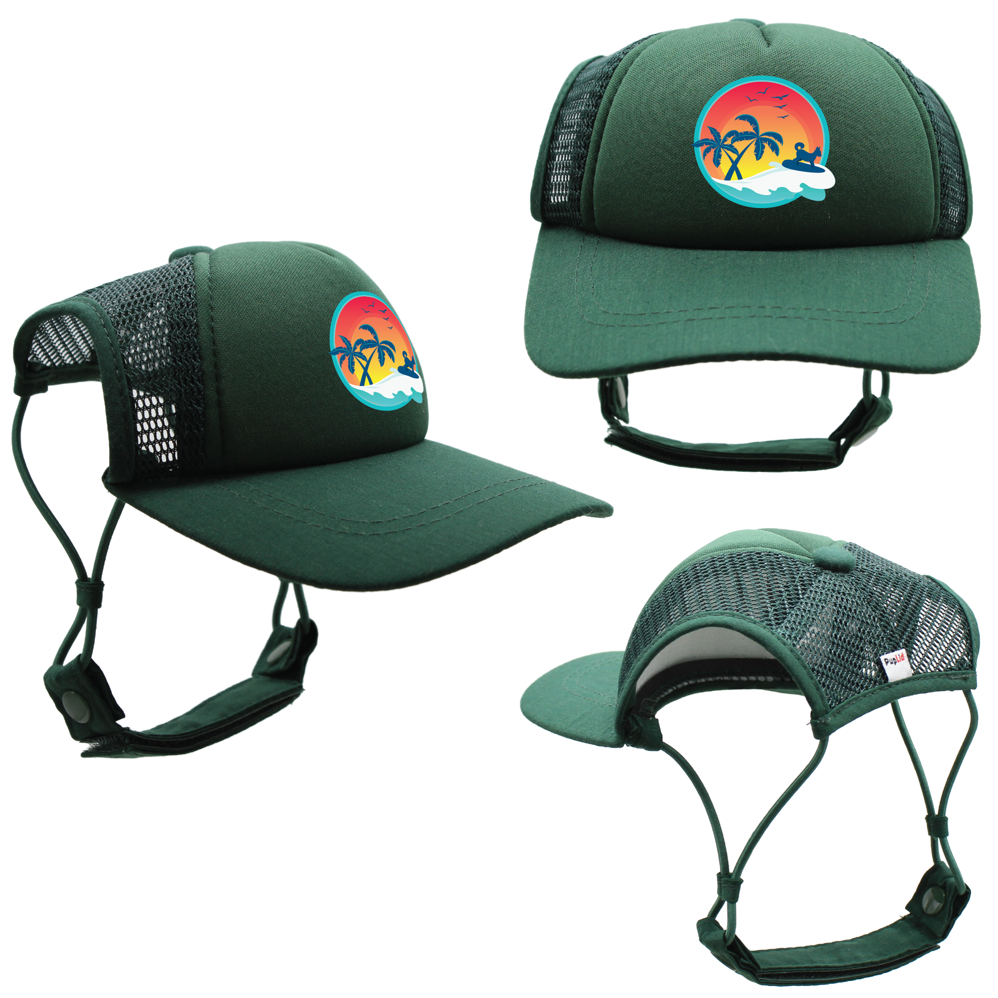 PupLid - Wholesale Pet Hat - Dog - Surfer Dog Standard or Namedrop | Trucker Hat for Dogs42