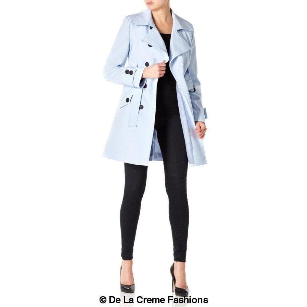 De La Creme Fashions - Wholesale Coat - Women's - Alice Mid Length Belted Mac Coat10