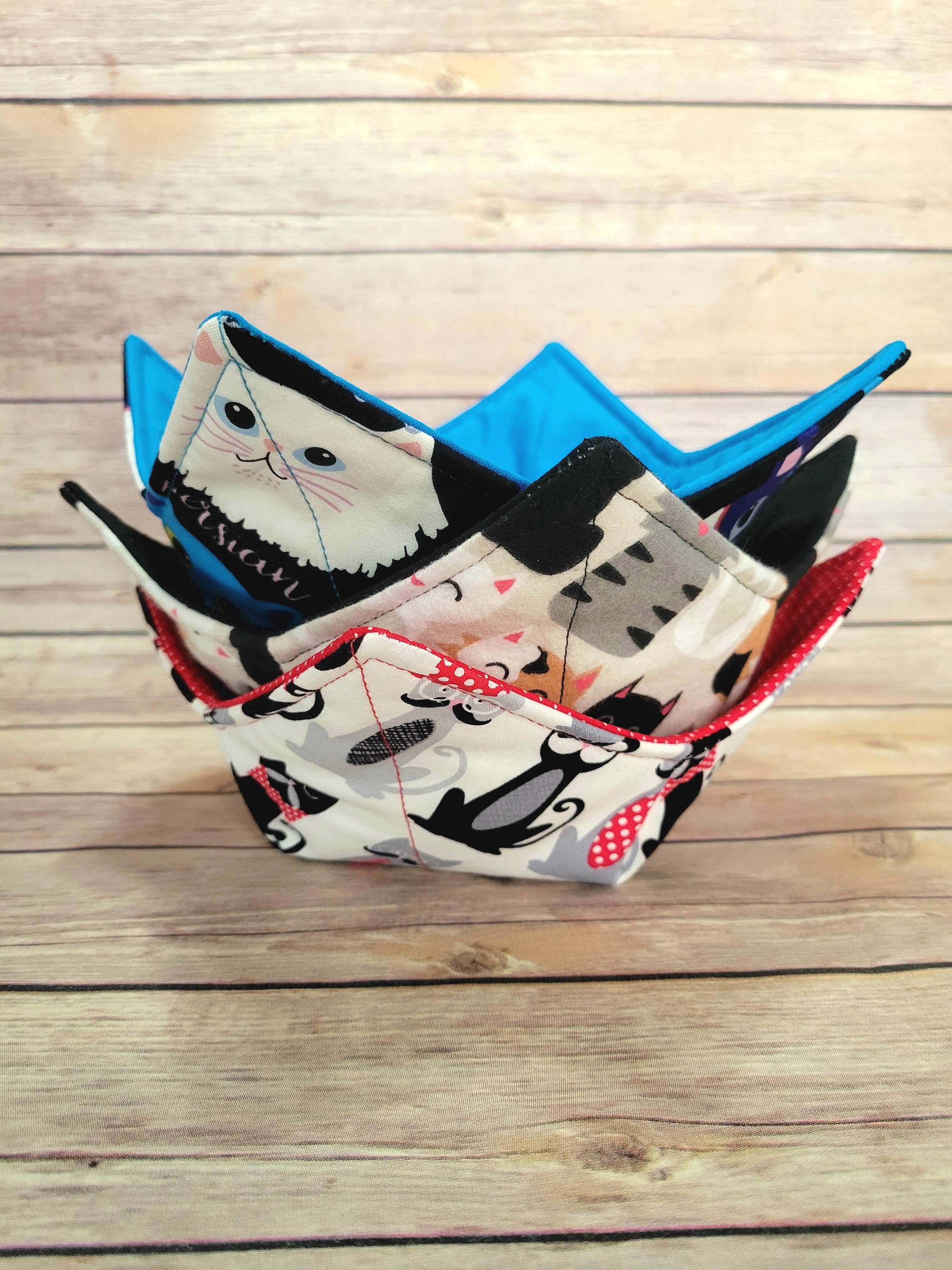 Burpie Bibs Boutique - Wholesale Oven Mitt/Pot Holder - Cat Bowl Cozy | Flower Cat Kitten Hot Pad | Padded Holder17