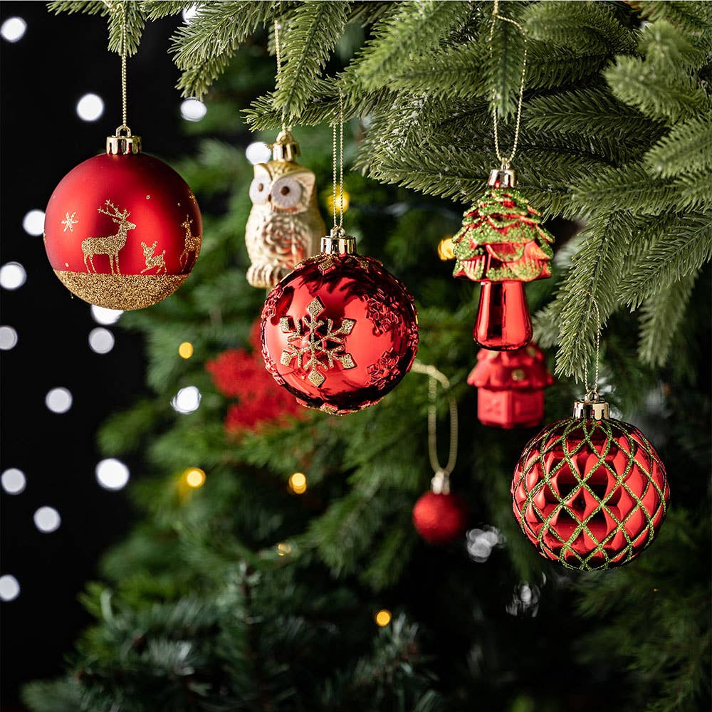 OrnamentallyYou - Vente Lots de décorations - Très grand ensemble de décorations de Noël en forme de forêt enchantée5