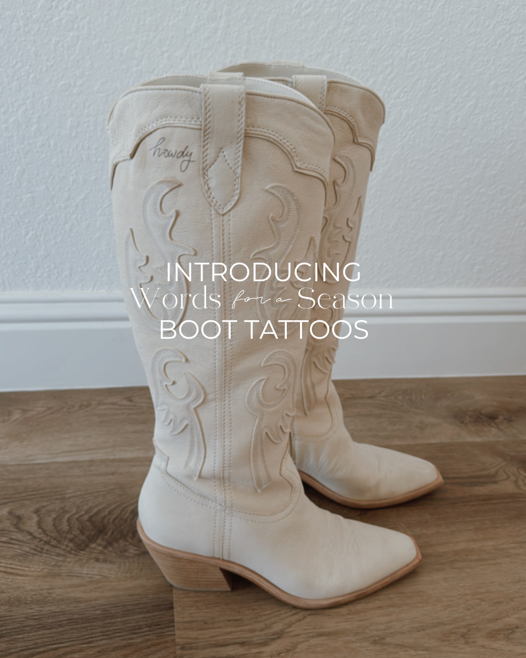 Words for a Season - Wholesale Hat Accessory - Women's - Howdy Calligraphy Temp Tattoo | Skin and Hat Tattoo Game Day1