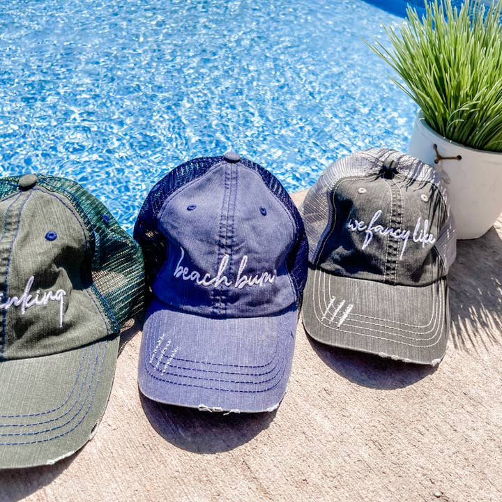 *VACA VIBES* Distressed Hats for wholesale by Game Face Team Shop