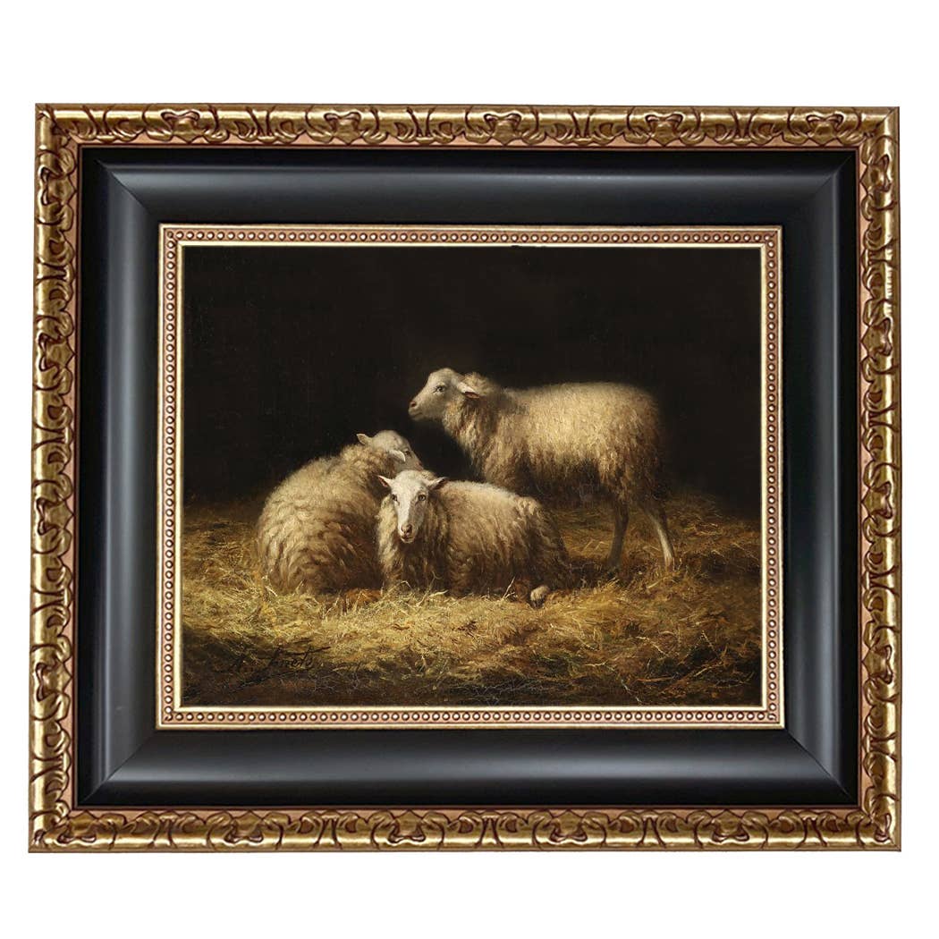 Madison Bay Co. - Historical Home Decor Reproductions - Wholesale Painting/Drawing - Sheep in the Hay Framed Painting Print on Canvas19