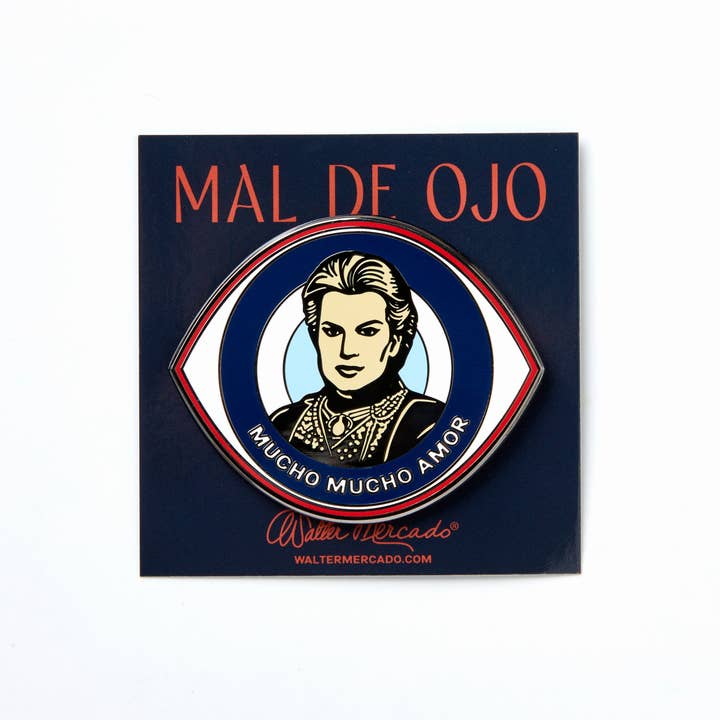 PIN DE ESMALTE DE PROTECCIÓN CONTRA EL MAL DE OJO DE WALTER MERCADO para venta al por mayor de Walter Mercado