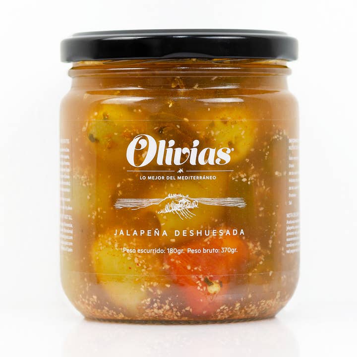 Frasco Jalapena Sem Osso Olivias Original 370G por atacado de Olivias by Tast