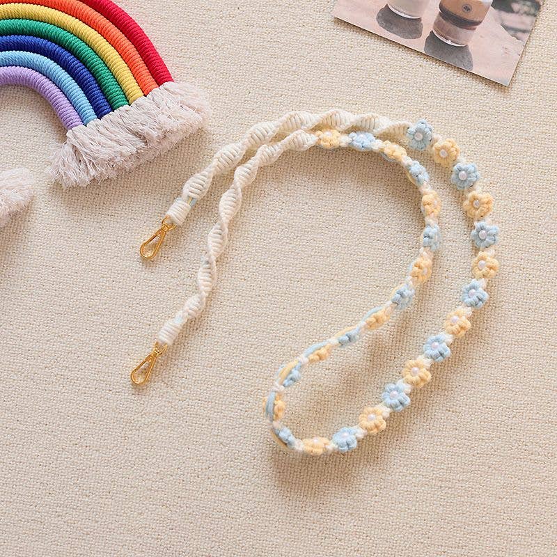 Weavey Studio – wholesale Phonecase strap – Macrame flower twisted pattern lanyard camera phone strap11