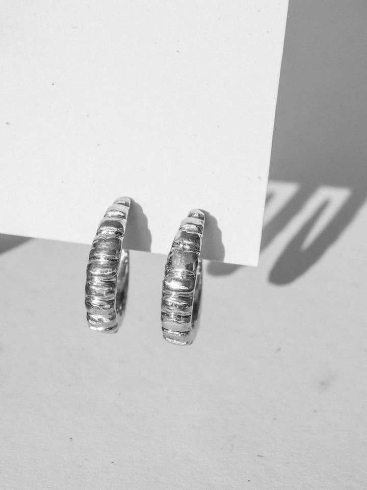 nolita hoops | organic hoops | sterling silver for wholesale by Emily Hartwell