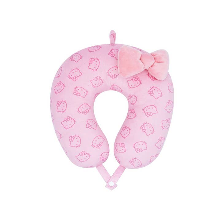 Hello Kitty Travel Neck Pillow Pink for wholesale on Faire
