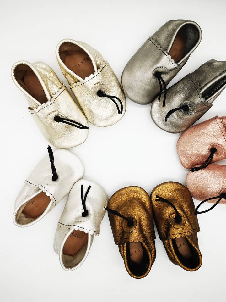 Håndlavede baby-krabbesko i læder Bløde Polser7 for engroshandel hos Hiya