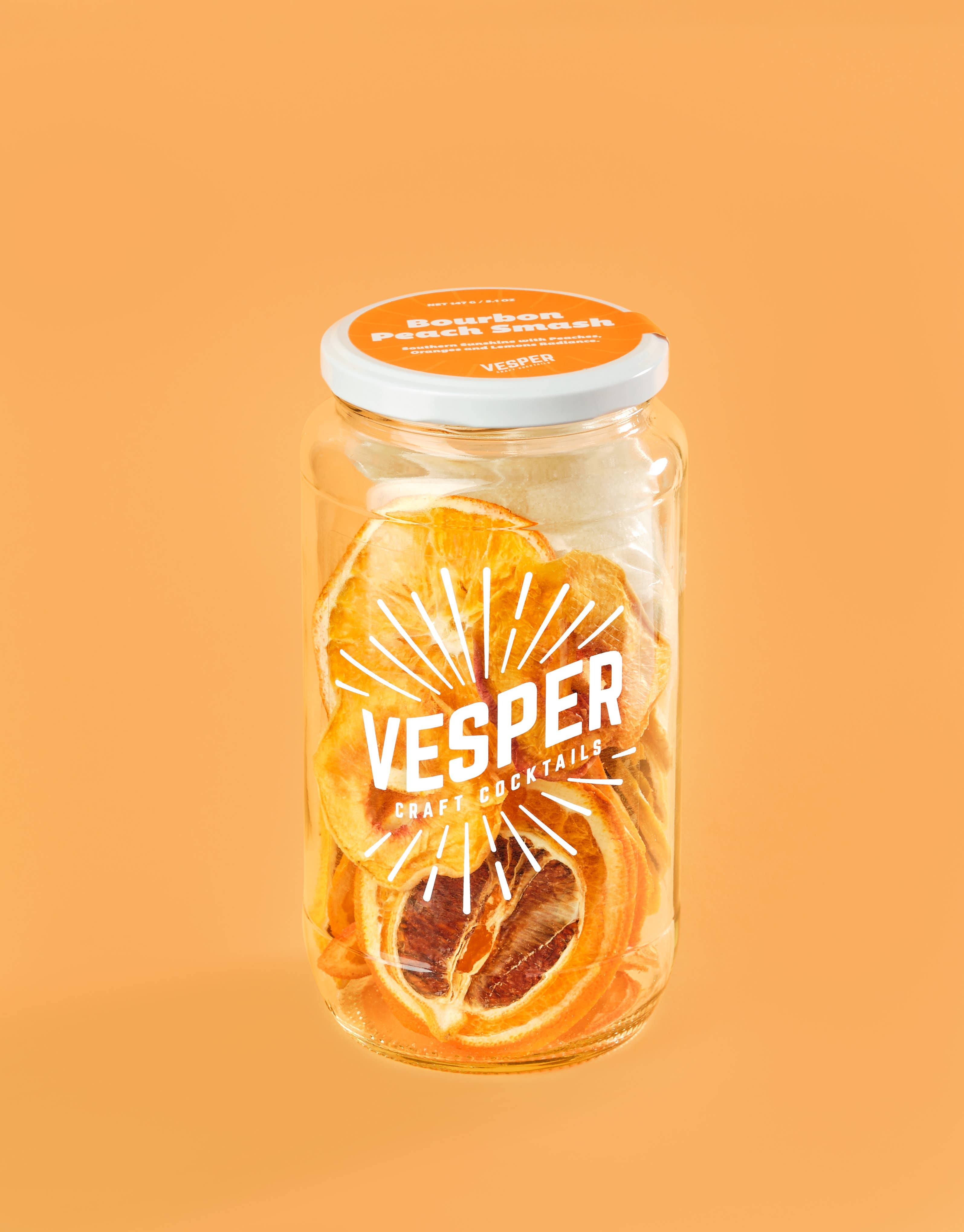 Vesper Craft Cocktails (No duties | Ships from CAN/USA) - Wholesale Cocktail Mix/Syrup - 32 oz Cocktail / Mocktail Mixer - Bourbon Peach Smash