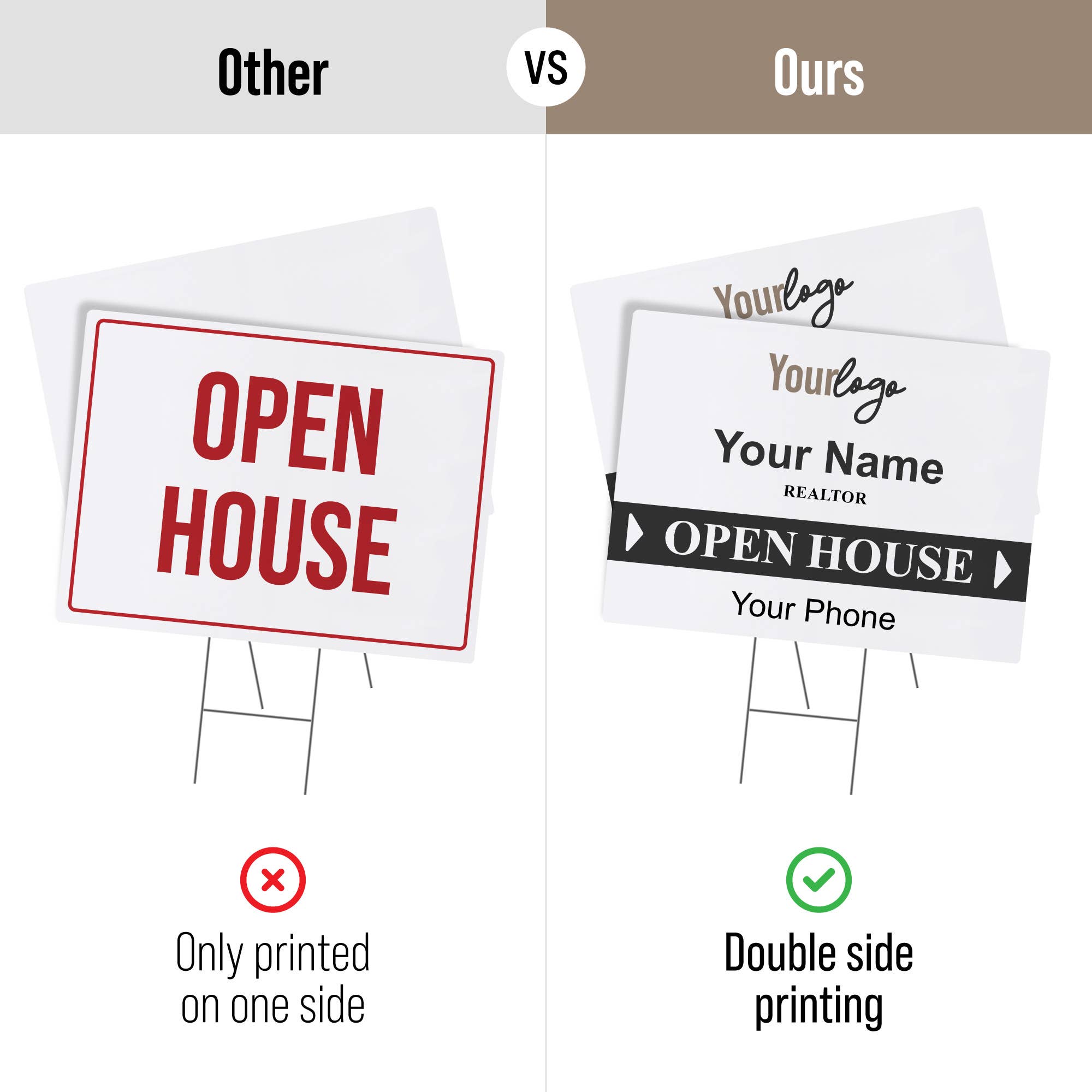 Famgraving – wholesale Sign – Custom Open House Yard Signs for Real Estate with Stakes7