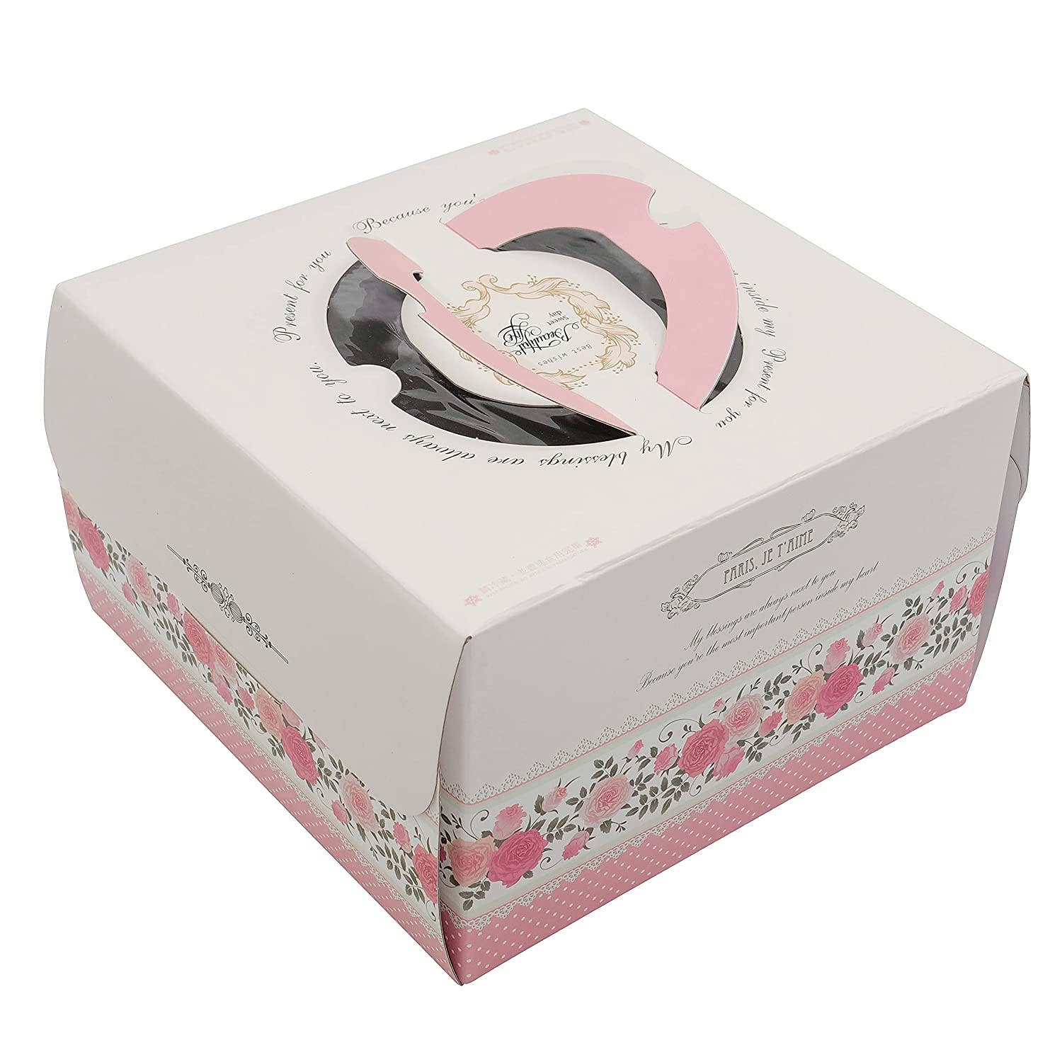 EcoQuality – wholesale Cake stand – Design Bakery Cake Boxes 12 x 12 x 5 Inch7