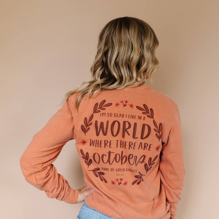 T-shirt à manches longues Anne of Green Gables d'octobre - Yam pour la vente par Pippi Post