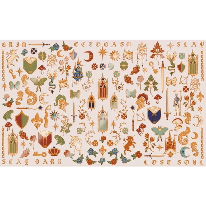 Ectogasm – wholesale Nail art/decal – Illuminated Manuscript Medieval Nail Stickers
