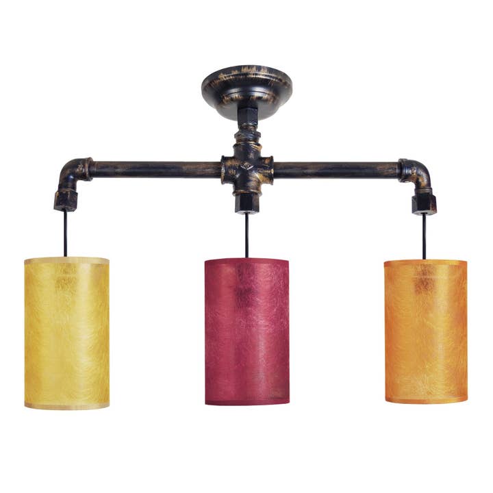 HYDRAULIK - Plafonnier Bar Métal Noir Et Multicolore pour la vente par Tosel Shop