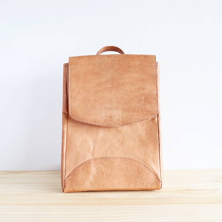 Jubilee Trading Co. | Ethical Trade Decor + Accessories - Wholesale Backpack - Women's - Rosa Backpack - Leather Backpack Purse3