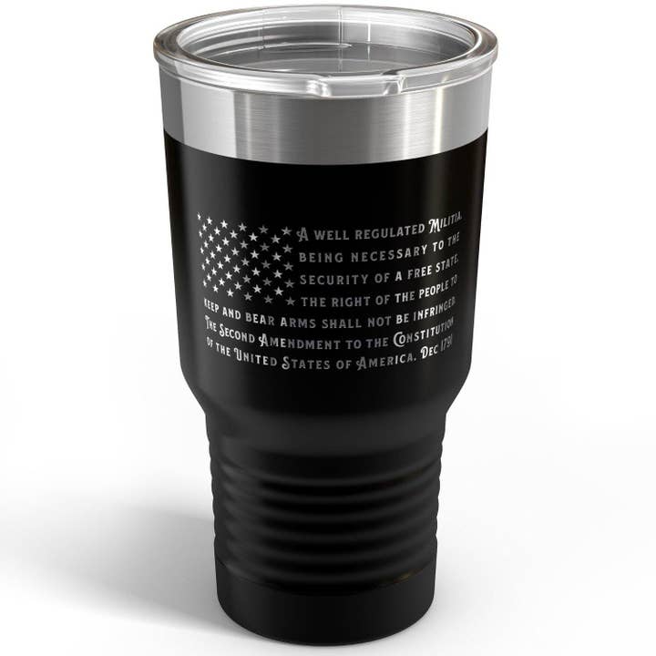 Old Southern Brass - Wholesale Insulated Mug/Tumbler - 2nd Amendment American Flag - Stainless Steel Tumbler