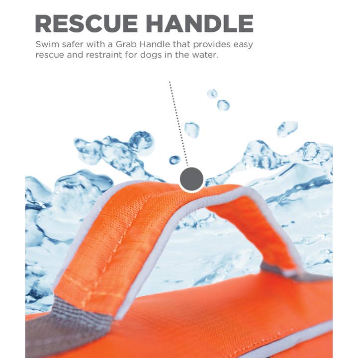 Pet Palette Distribution - Wholesale Pet Jacket - Dog - Outward Hound Granby Splash Dog Life Jacket Orange XS